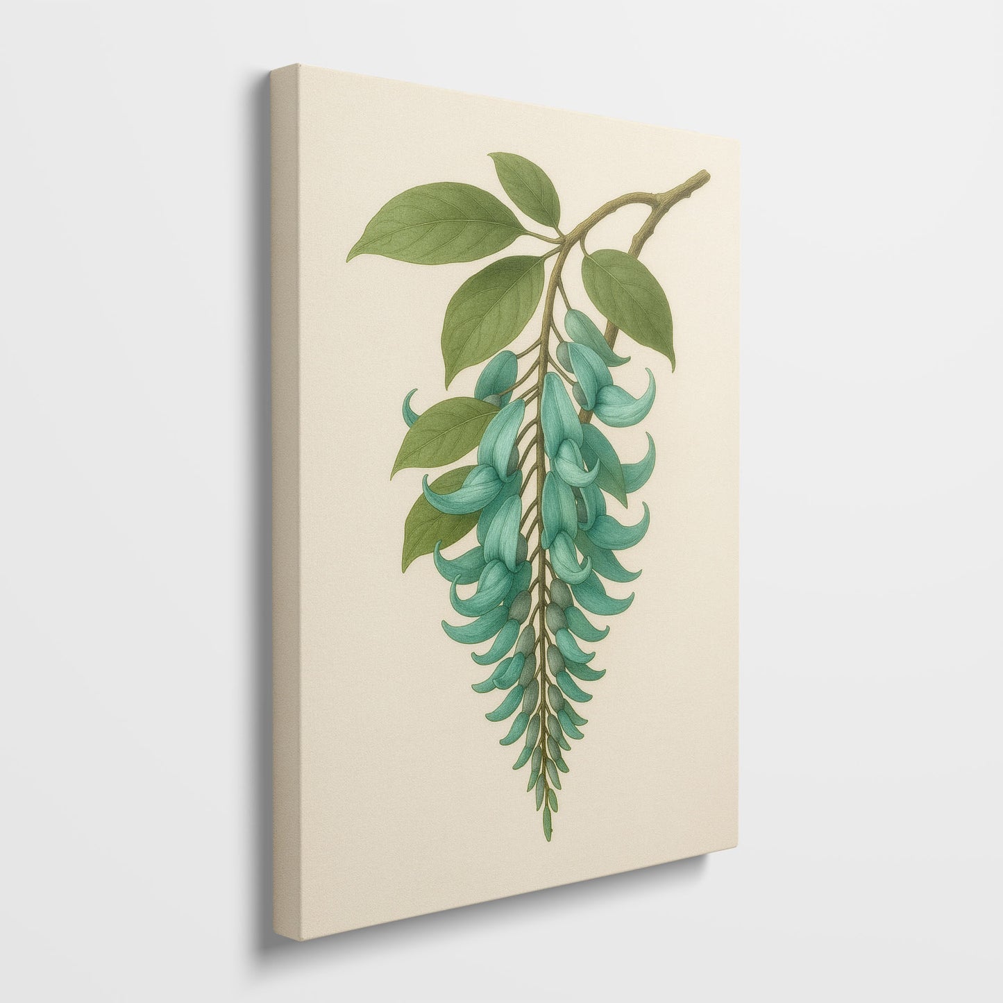 Jade Vine Study – Rare Botanical Illustration Canvas Wall Art