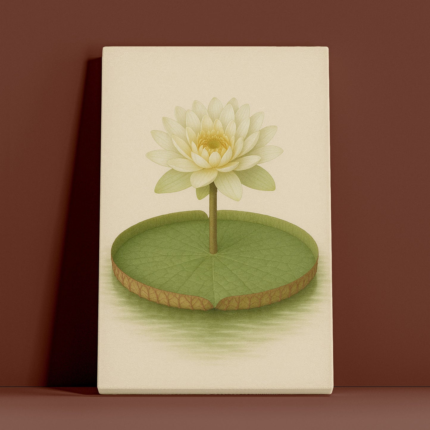Giant Water Lily – Vintage Botanical Illustration Canvas Wall Art