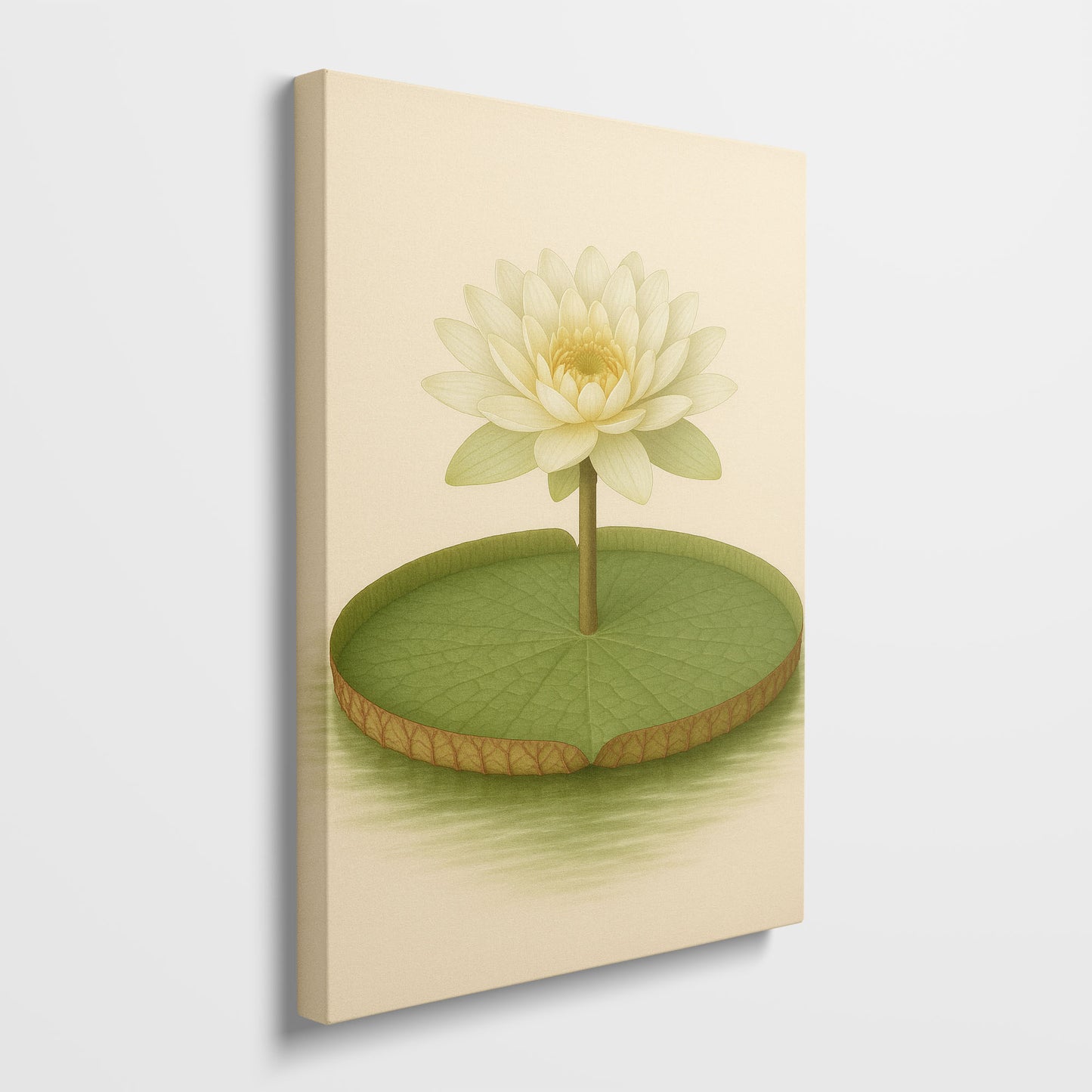 Giant Water Lily – Vintage Botanical Illustration Canvas Wall Art