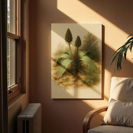 Twin Seed Spires in Field - Botanical Wall Art Canvas Print