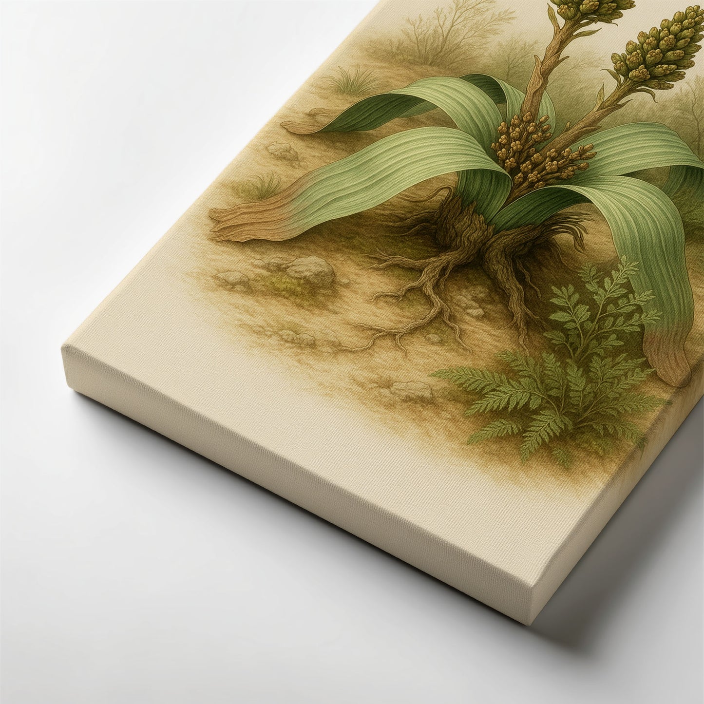 Twin Seed Spires in Field - Botanical Wall Art Canvas Print