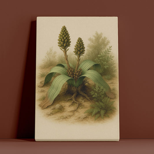 Twin Seed Spires in Field - Botanical Wall Art Canvas Print