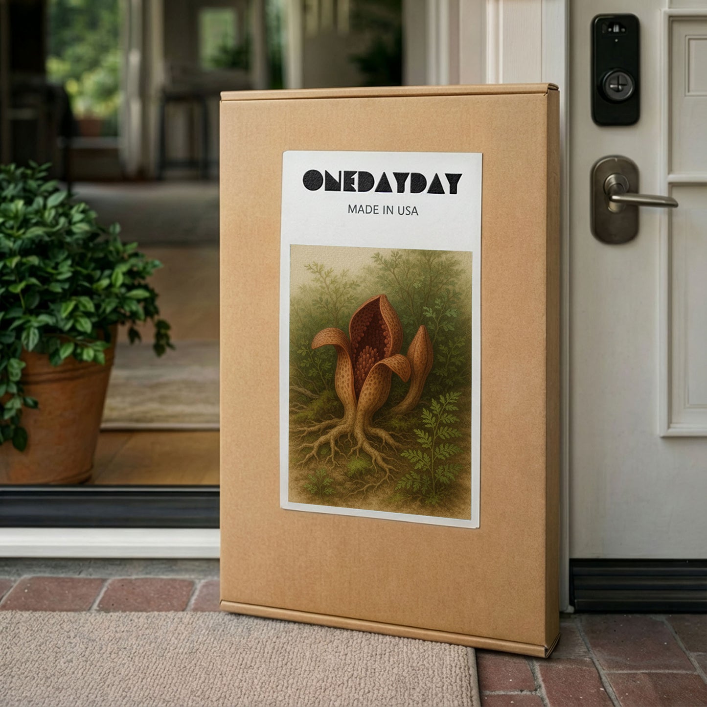 Forest Pod Bloom - Painterly Botanical Canvas Wall Art