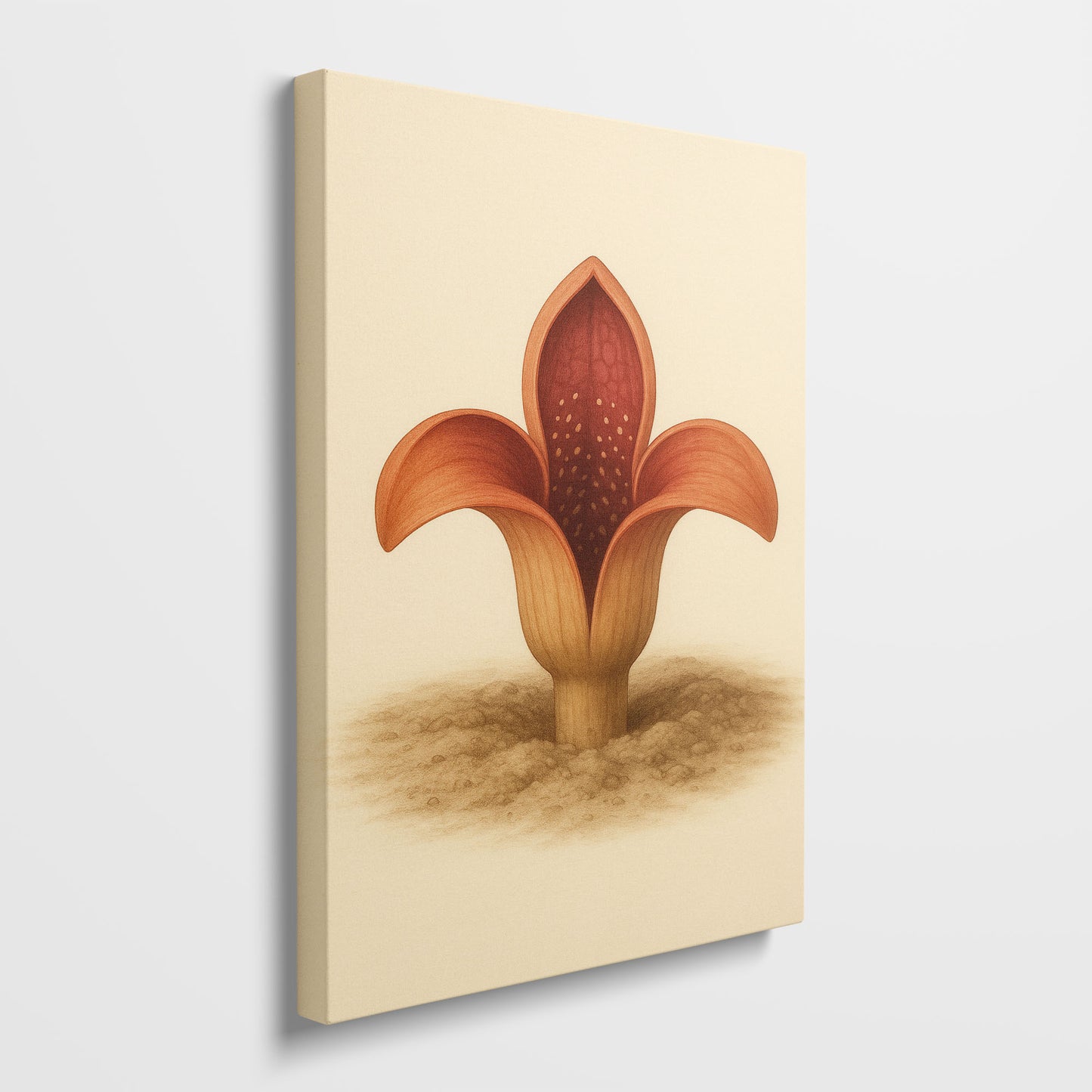 Emerging Pod Bloom - Rare Plant Botanical Canvas Wall Art