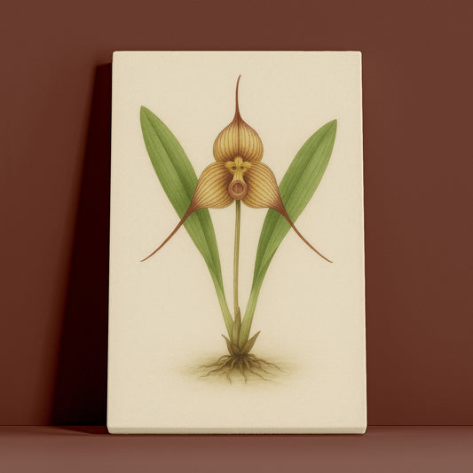 Orchid Form Study - Vintage Botanical Illustration Canvas Art