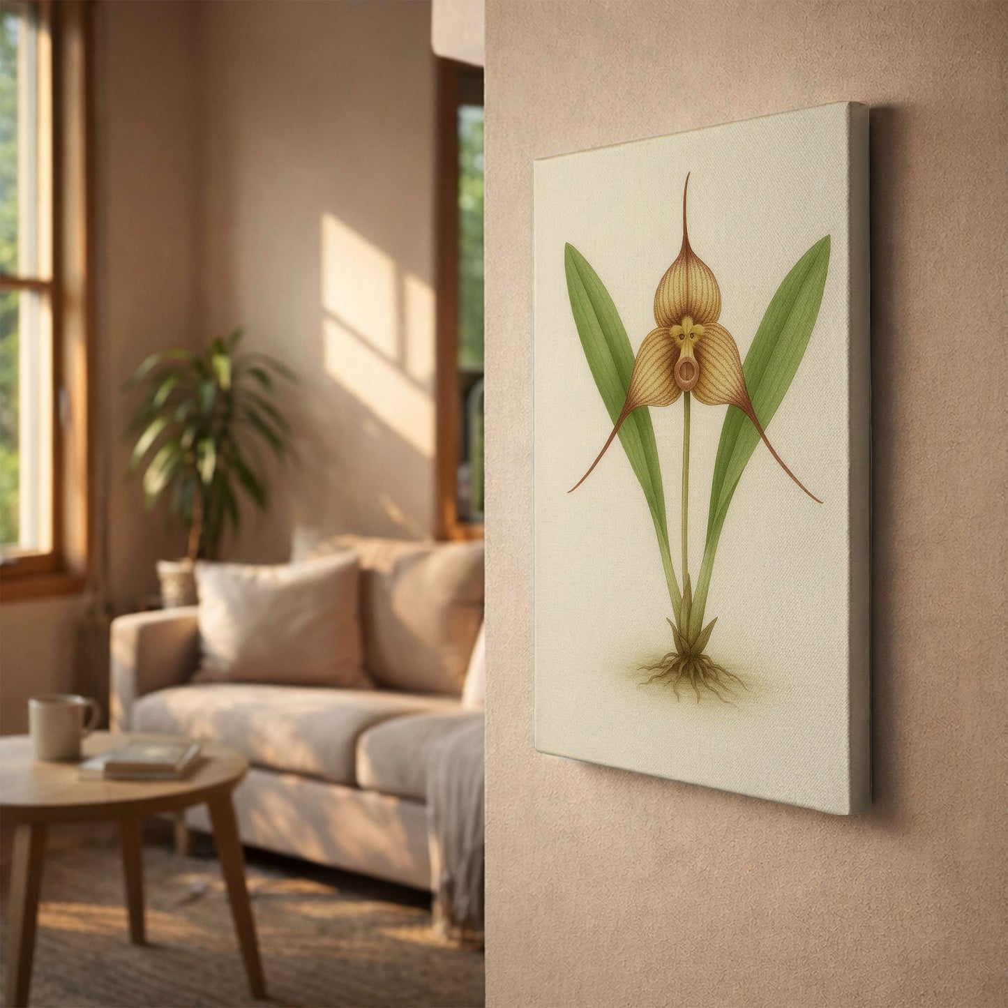 Orchid Form Study - Vintage Botanical Illustration Canvas Art