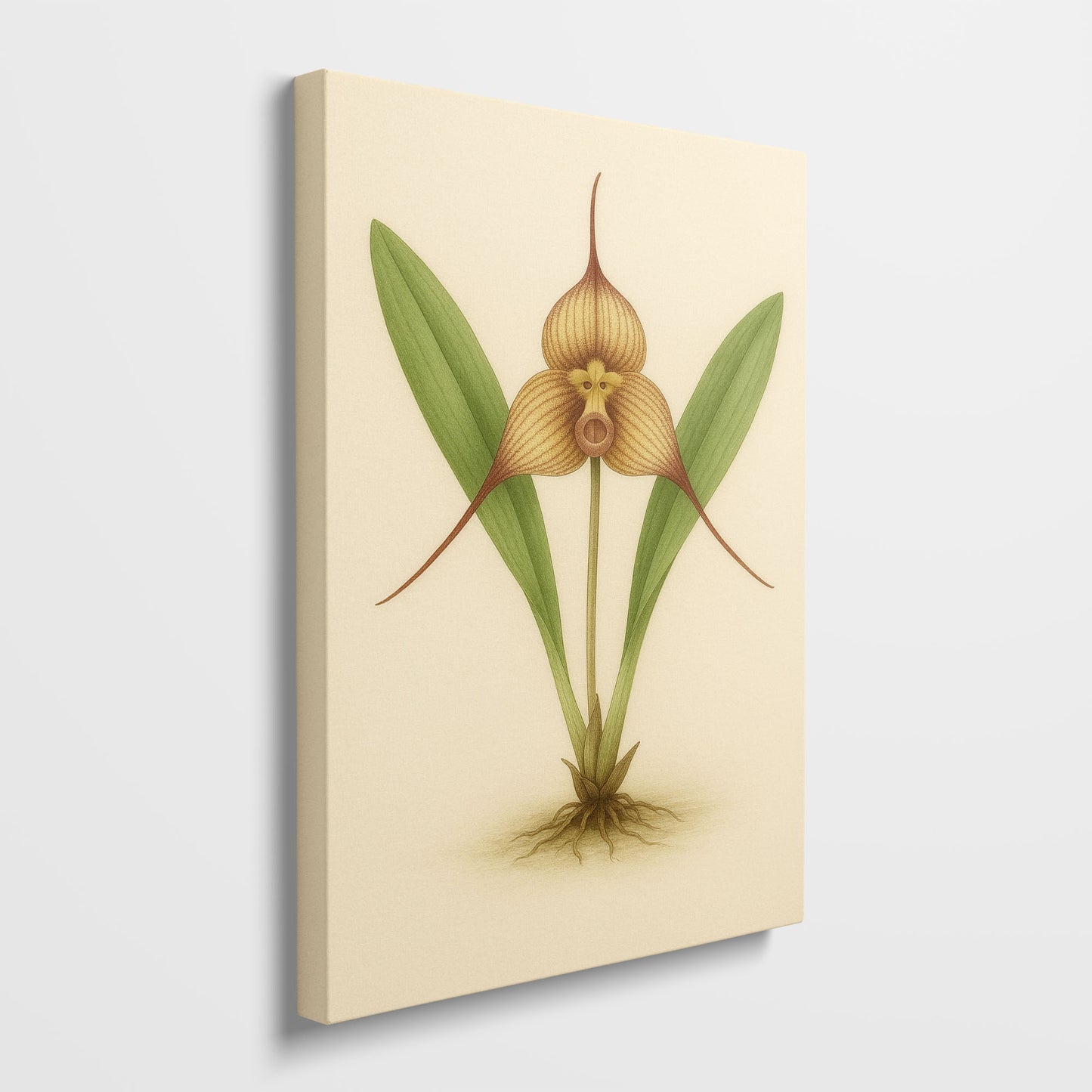 Orchid Form Study - Vintage Botanical Illustration Canvas Art