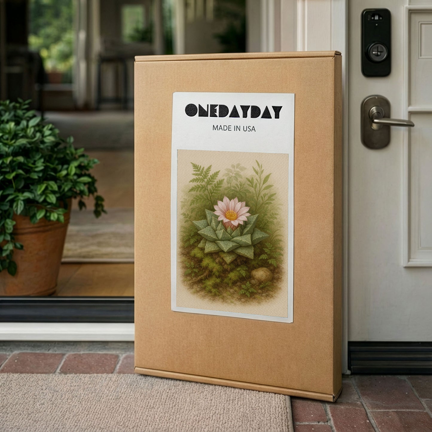 Haworthia Succulent Botanical Illustration - Organic Nature Canvas Wall Art