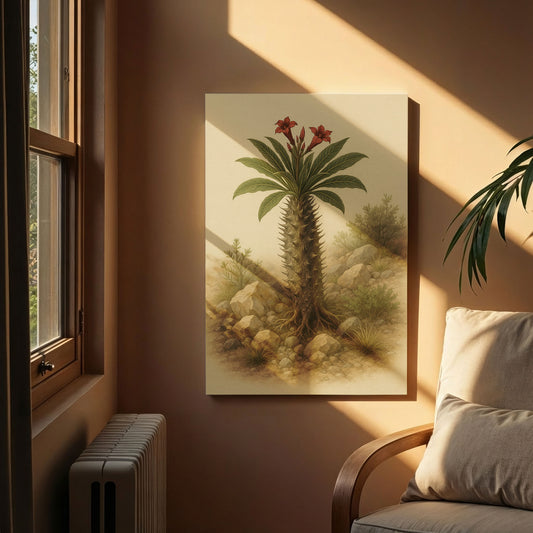 Pachypodium namaquanum – Desert Botanical Canvas Wall Art