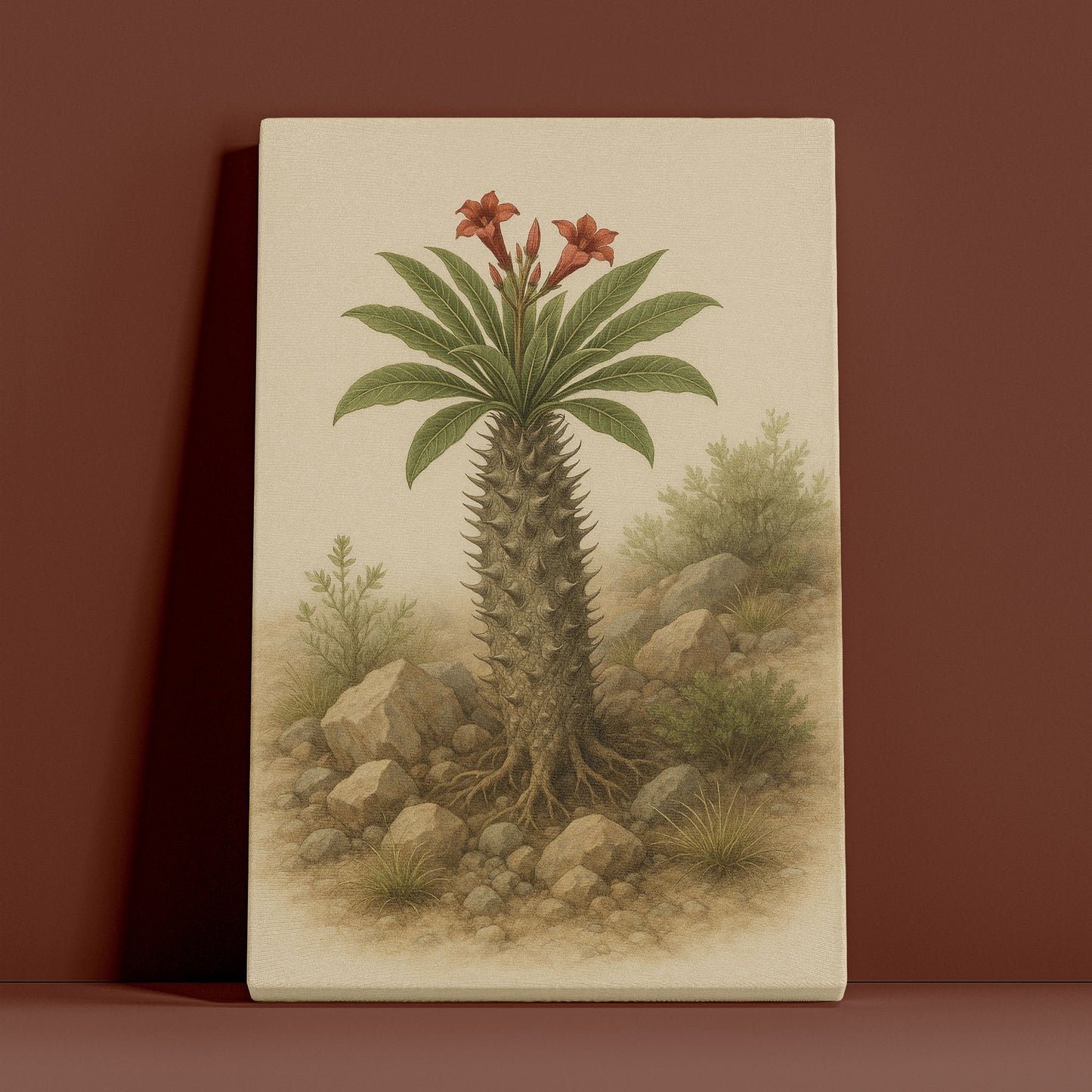 Pachypodium namaquanum – Desert Botanical Canvas Wall Art
