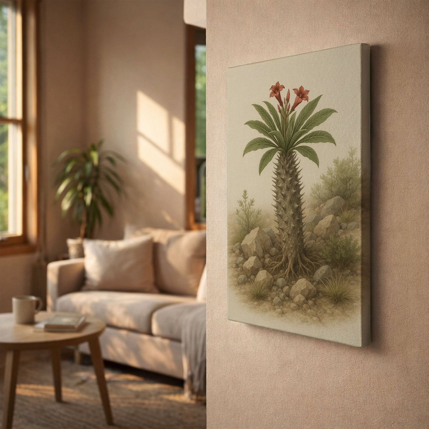 Pachypodium namaquanum – Desert Botanical Canvas Wall Art