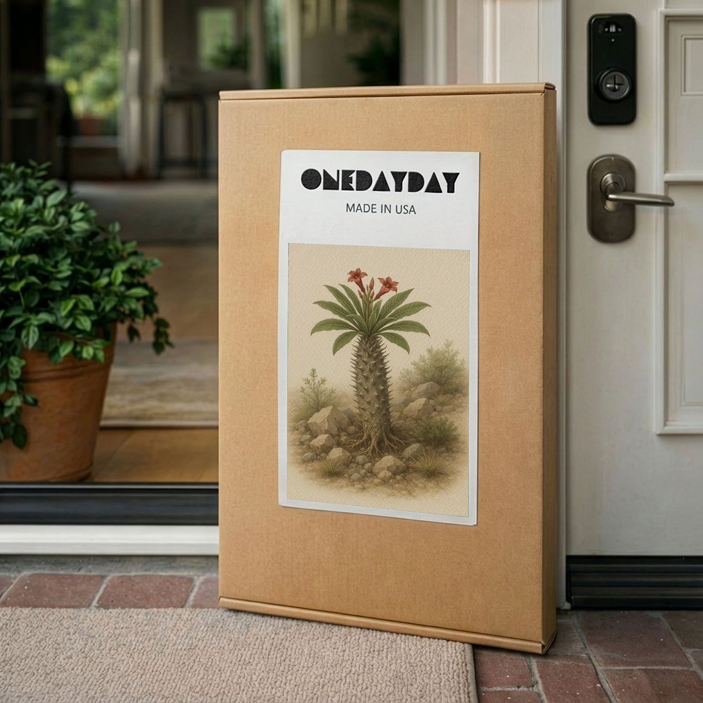 Pachypodium namaquanum – Desert Botanical Canvas Wall Art