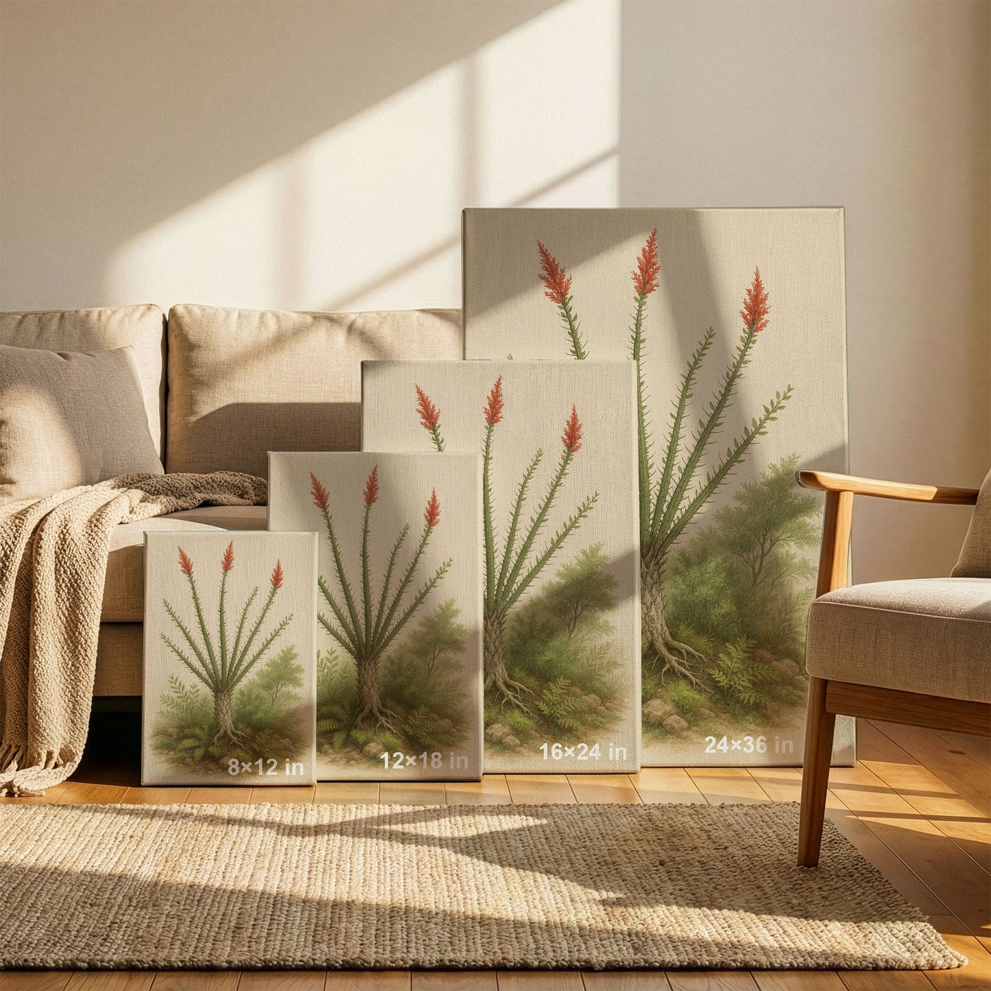 Fouquieria splendens – Desert Botanical Canvas Wall Art