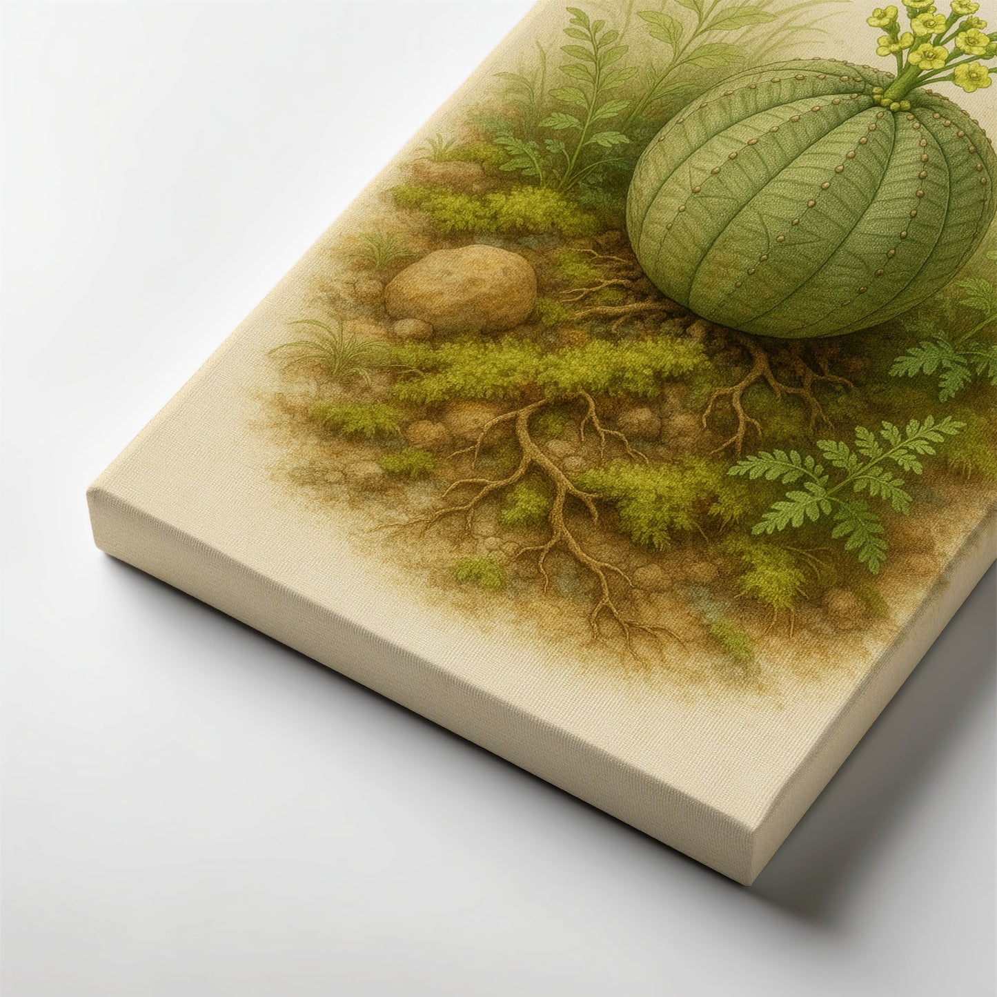 Euphorbia obesa – Desert Botanical Canvas Wall Art