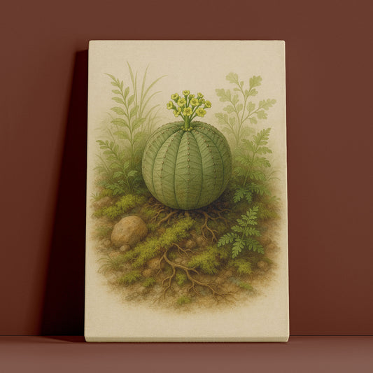 Euphorbia obesa – Desert Botanical Canvas Wall Art
