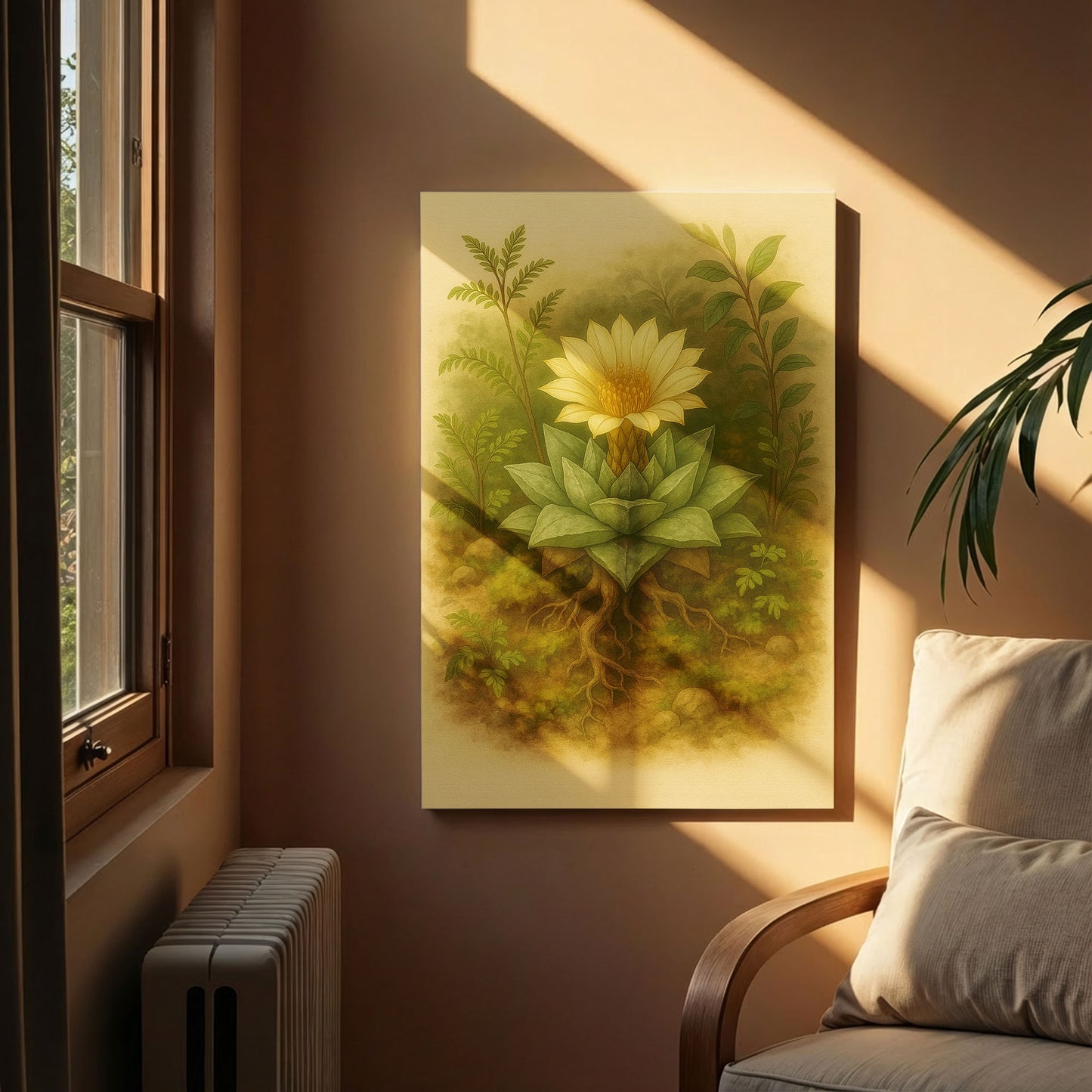 Ariocarpus retusus – Desert Botanical Canvas Wall Art