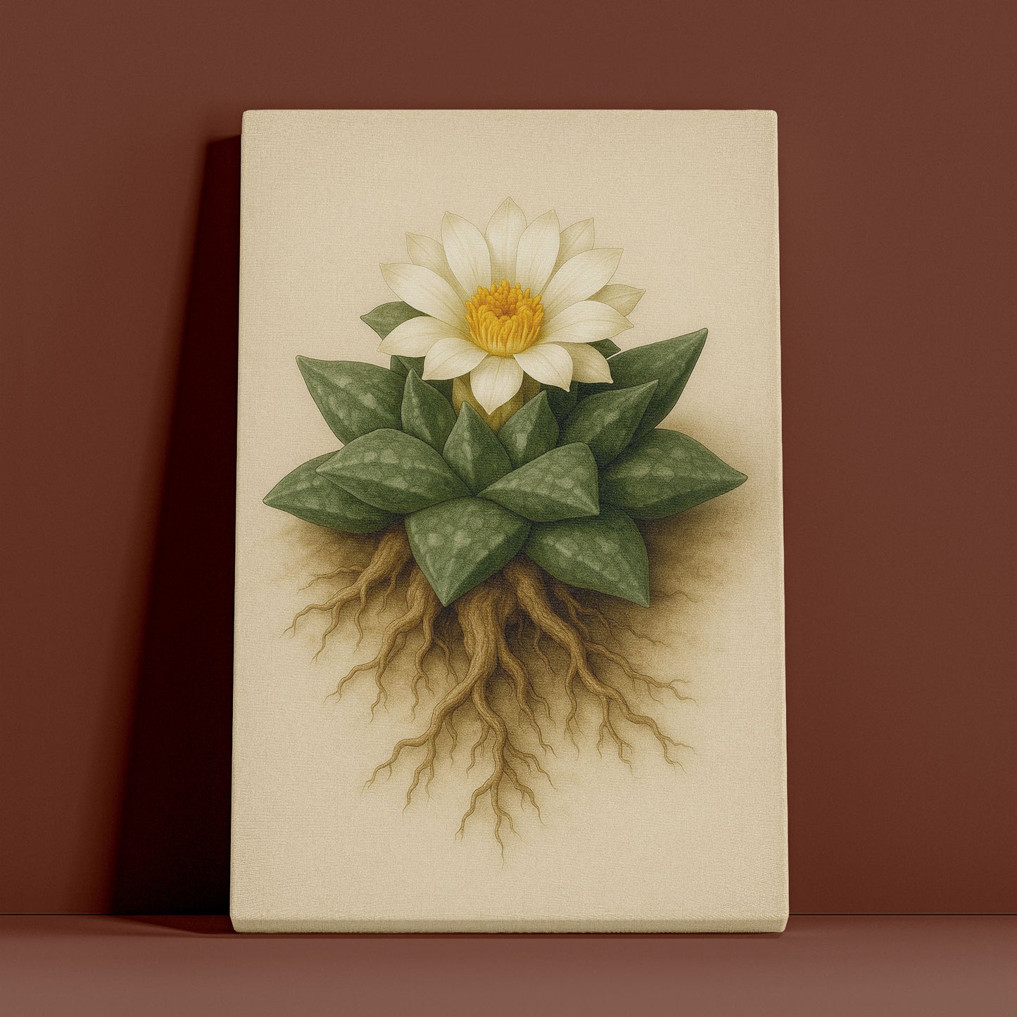 Ariocarpus retusus – Botanical Canvas Wall Art