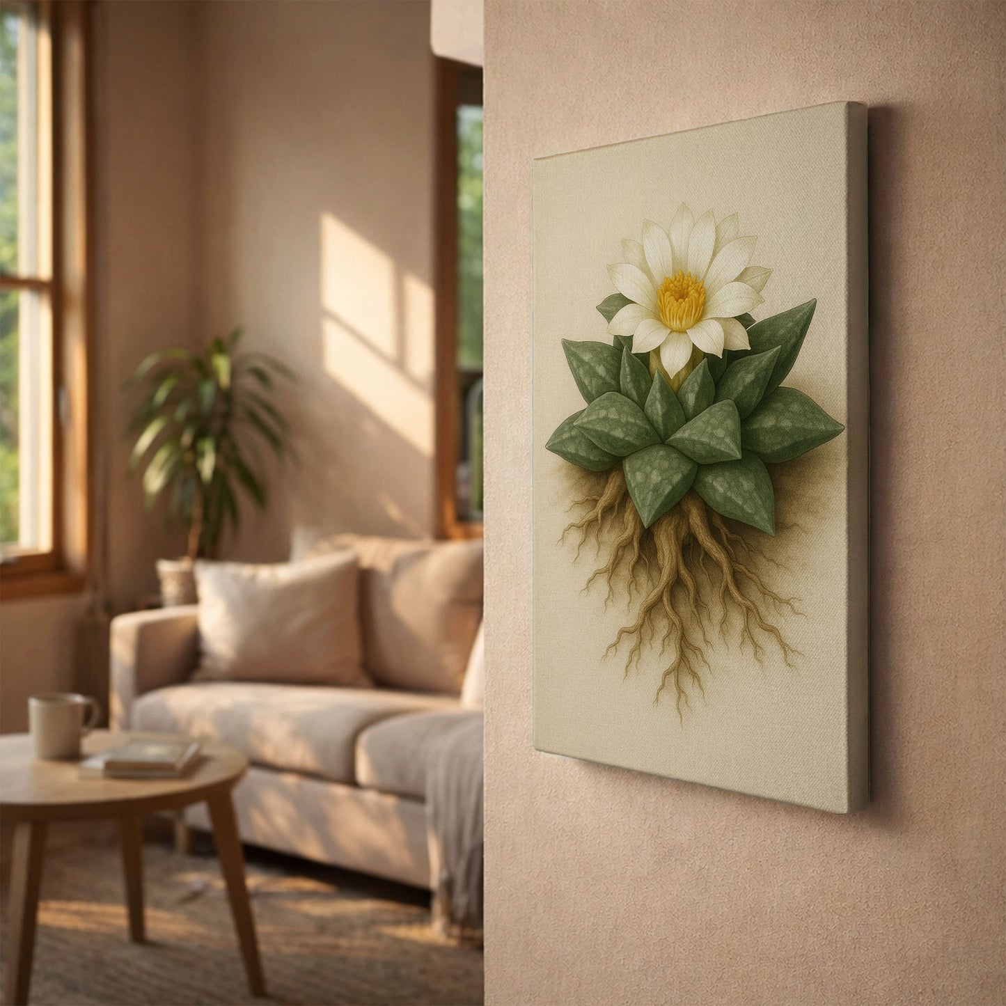 Ariocarpus retusus – Botanical Canvas Wall Art