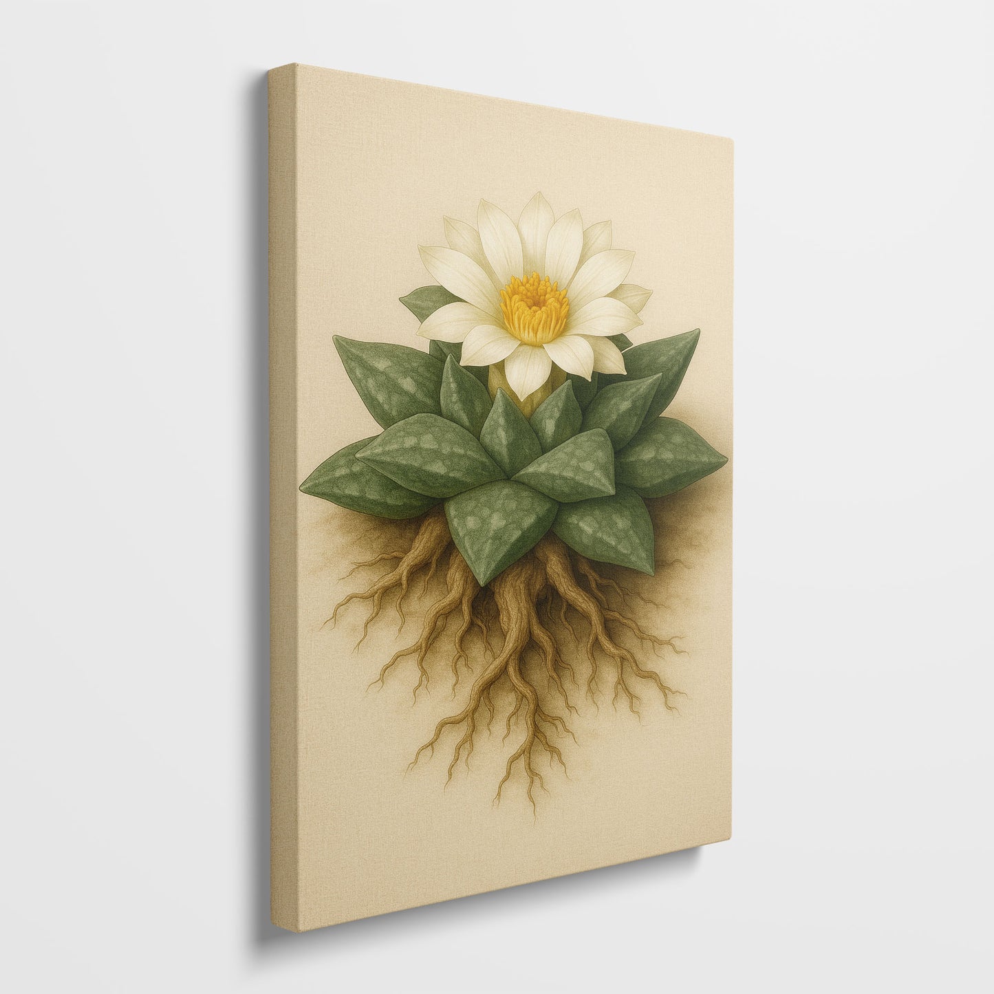 Ariocarpus retusus – Botanical Canvas Wall Art