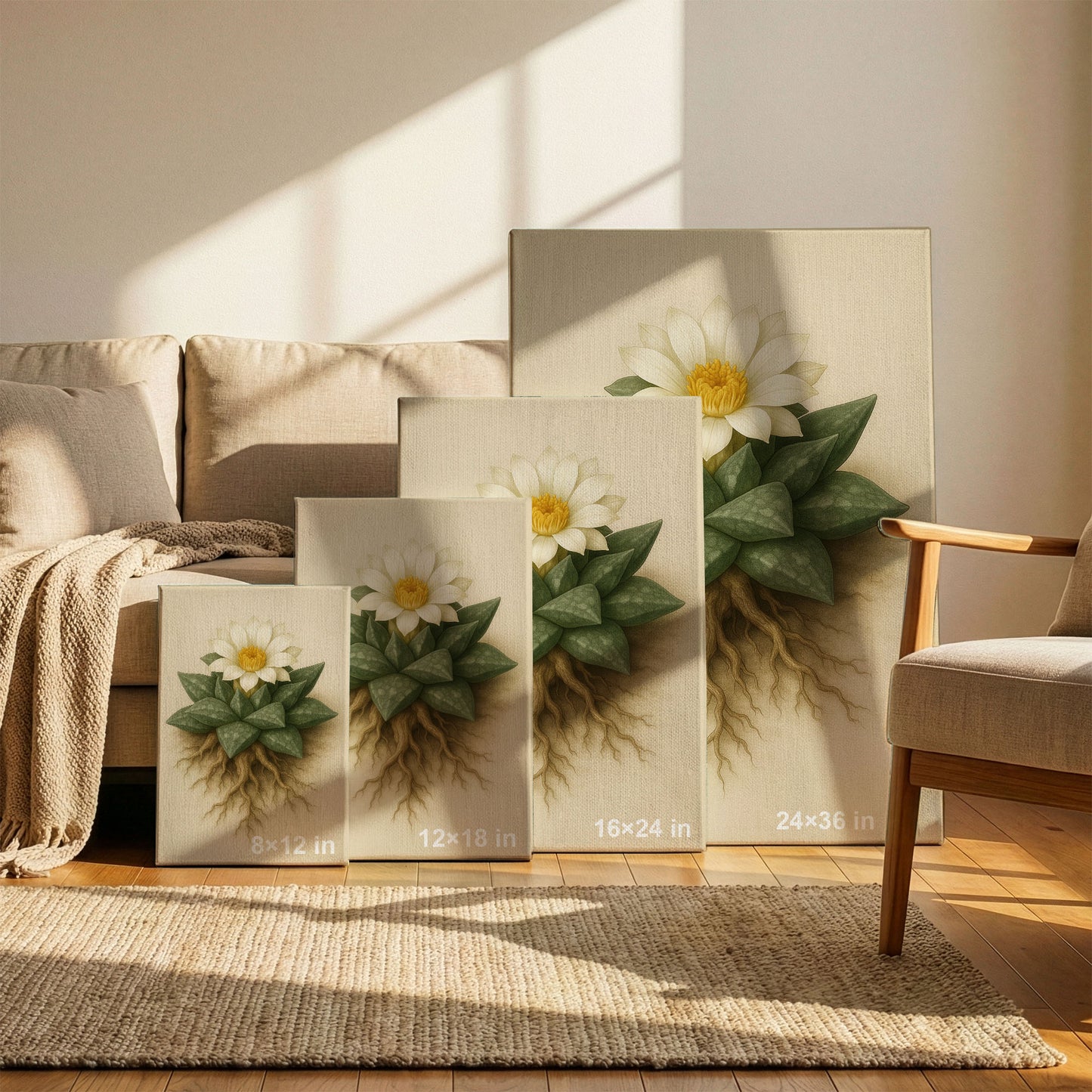 Ariocarpus retusus – Botanical Canvas Wall Art