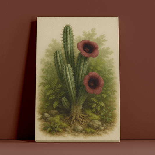 Hoodia gordonii – Desert Botanical Canvas Wall Art