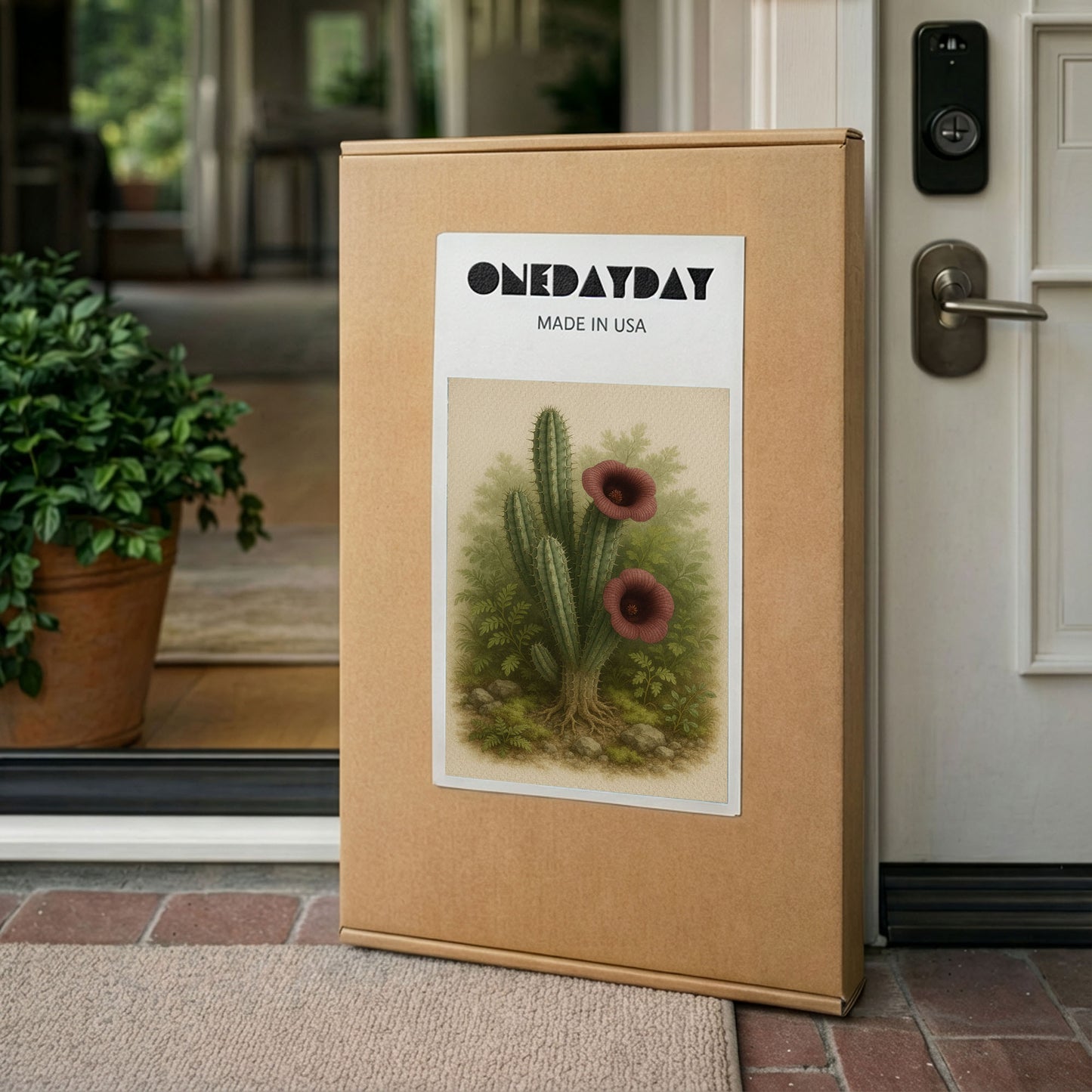 Hoodia gordonii – Desert Botanical Canvas Wall Art