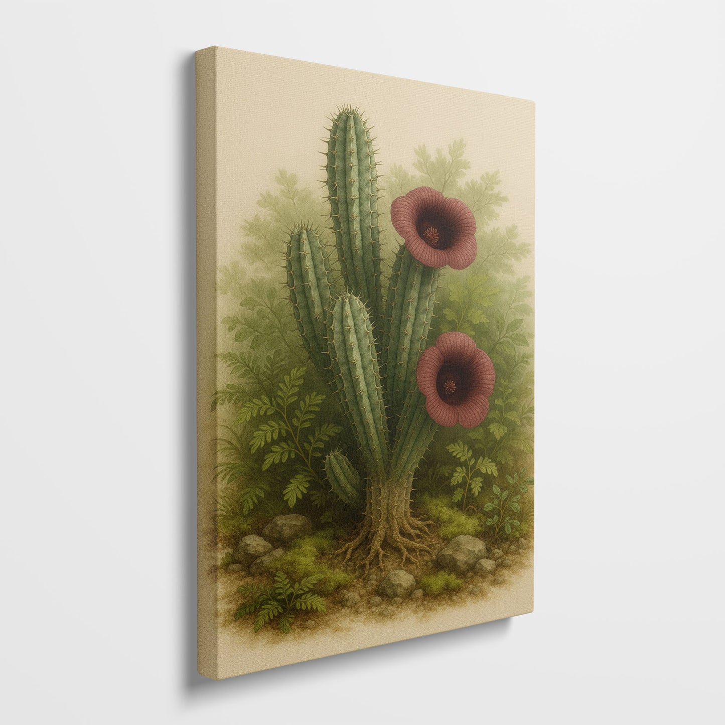 Hoodia gordonii – Desert Botanical Canvas Wall Art