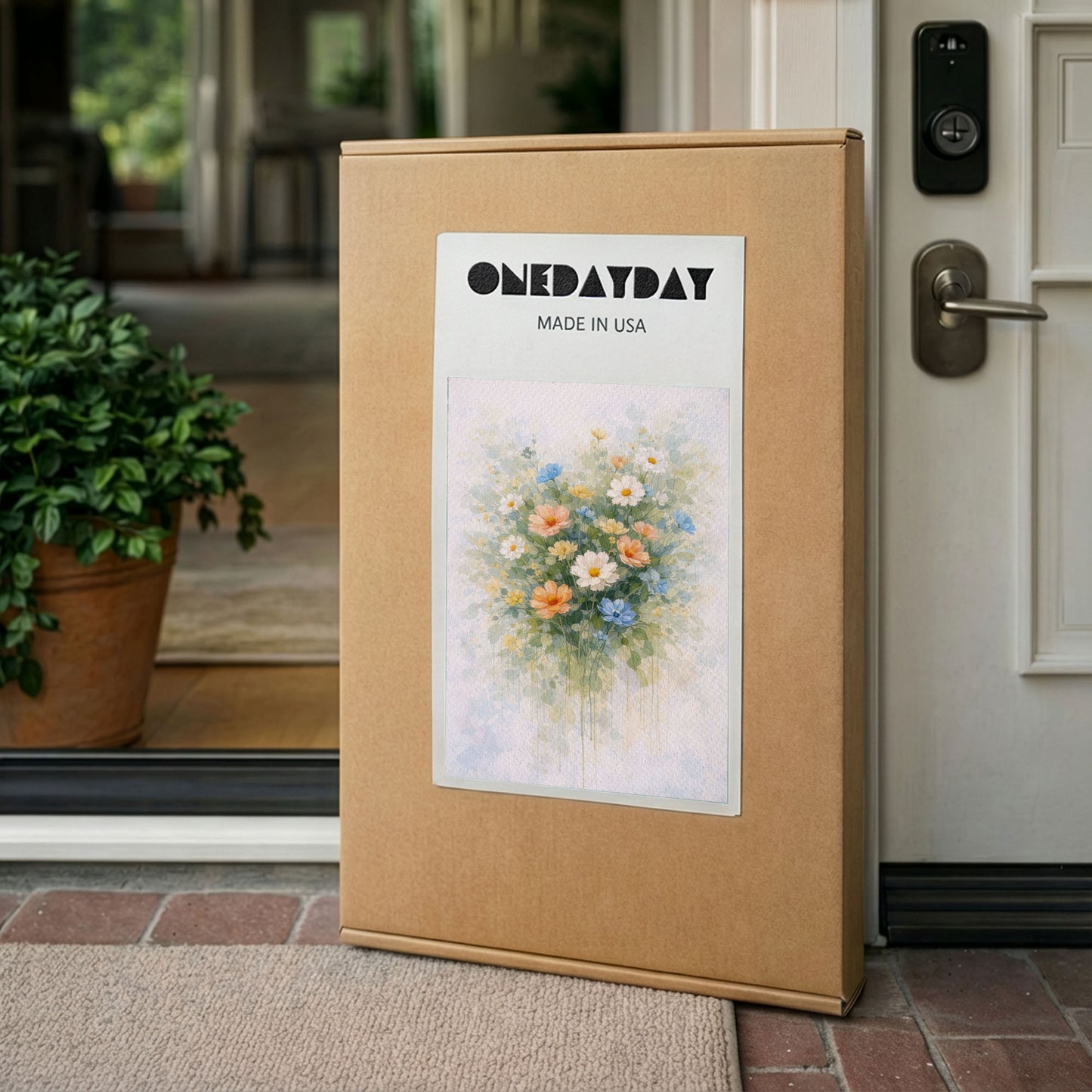 Wildflower Floral Canvas Wall Art – Soft Abstract Garden Painting