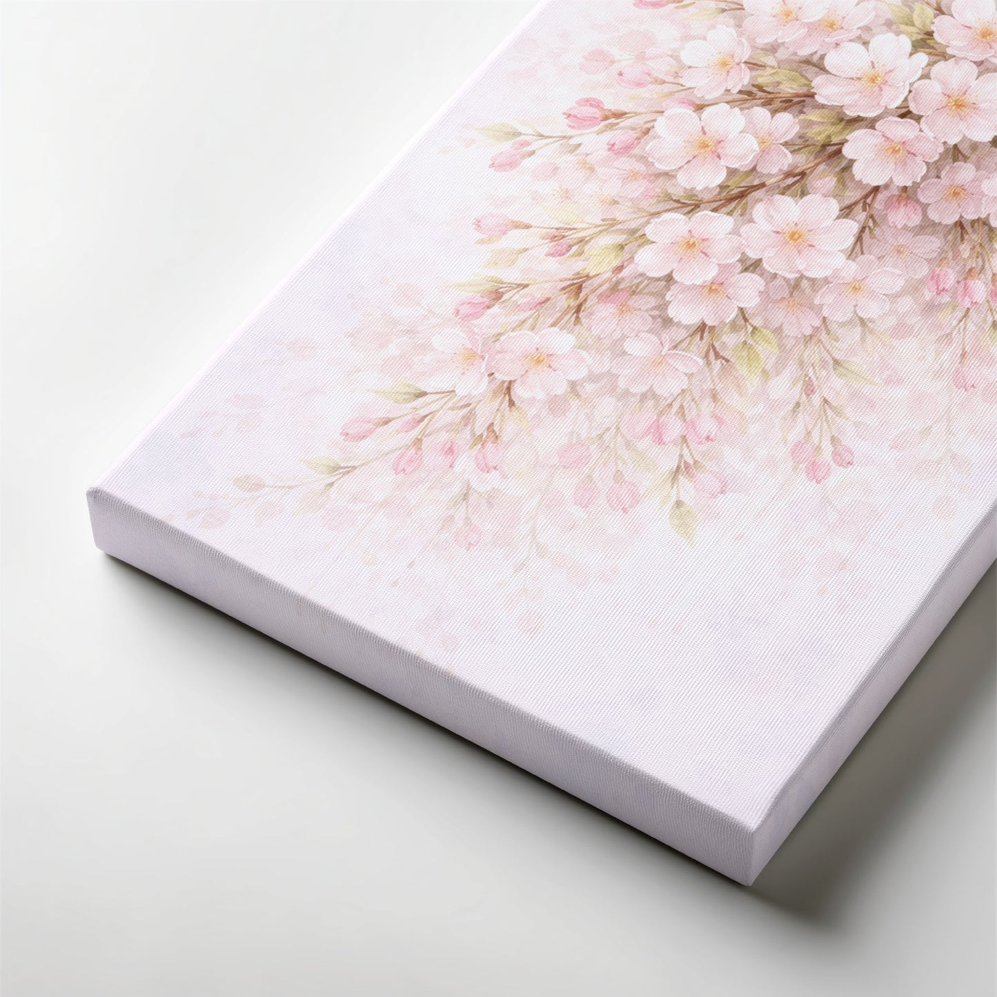Cherry Blossom Branch Canvas Wall Art - Delicate Pink Floral Decor