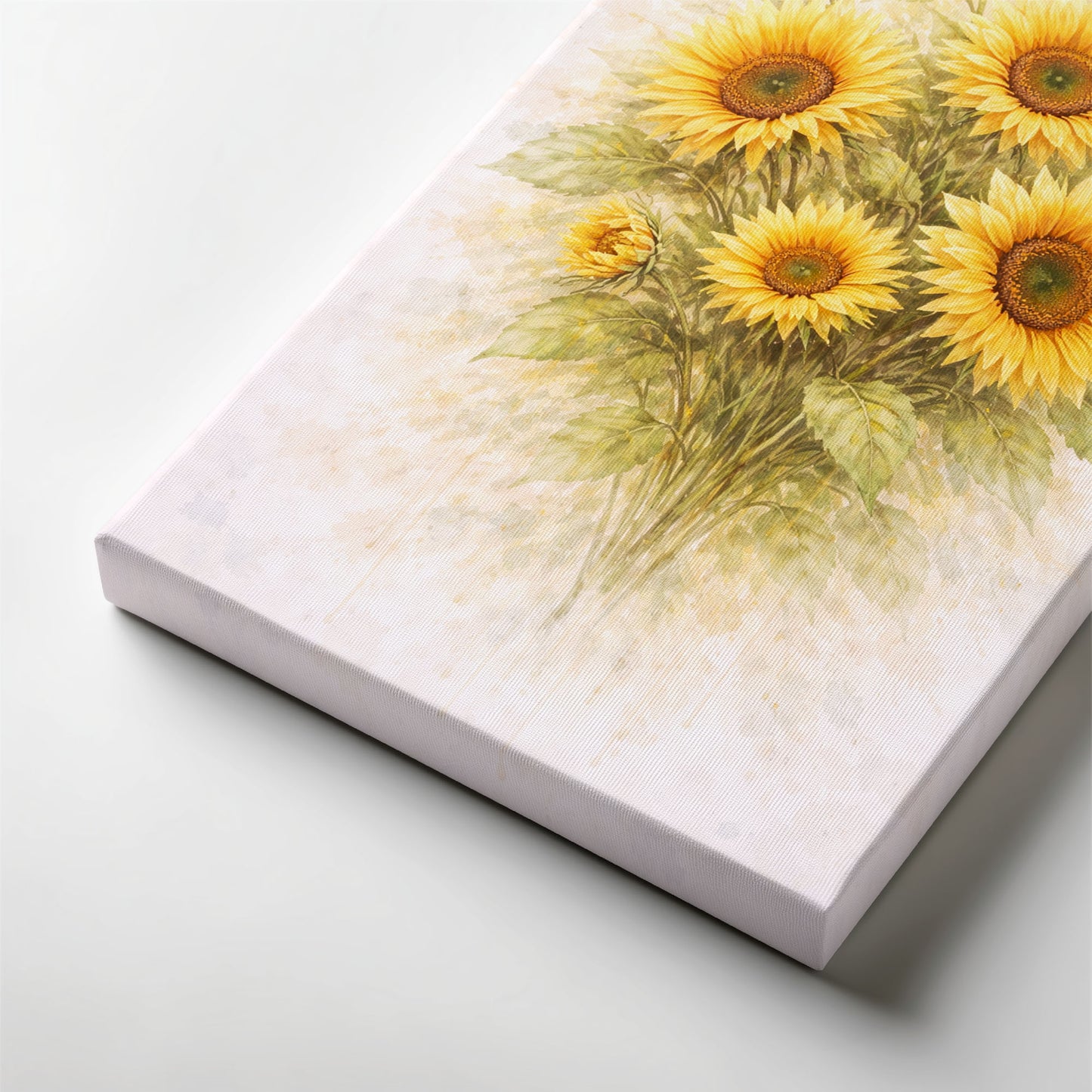 Sunflower Bouquet Illustration – Warm Yellow Floral Wall Art
