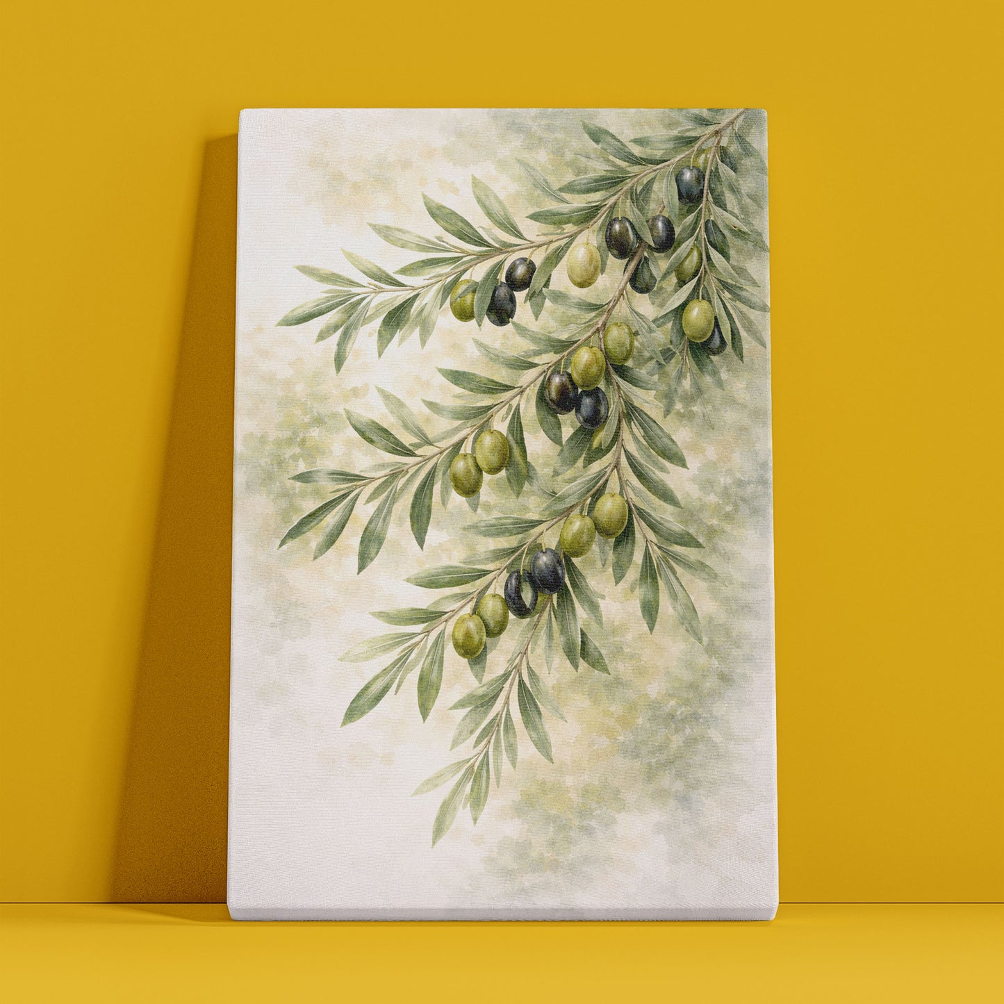 Olive Branch Botanical Illustration – Mediterranean Greenery Wall Art
