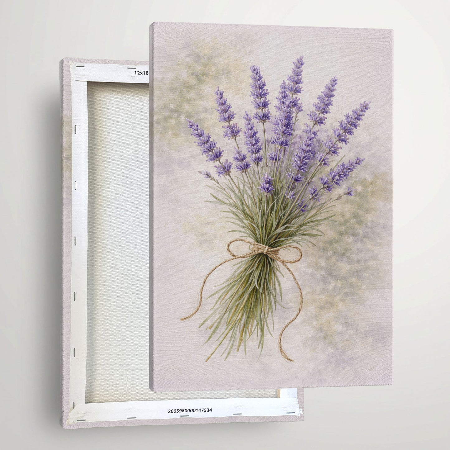 Lavender Bouquet Illustration – Soft Purple Floral Wall Art