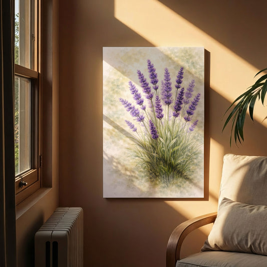 Lavender Botanical Illustration – Provence-Inspired Floral Wall Art