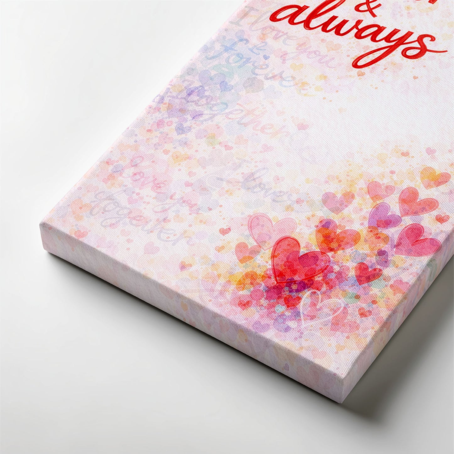 Forever and Always Canvas Wall Art – Minimal Romantic Quote Decor